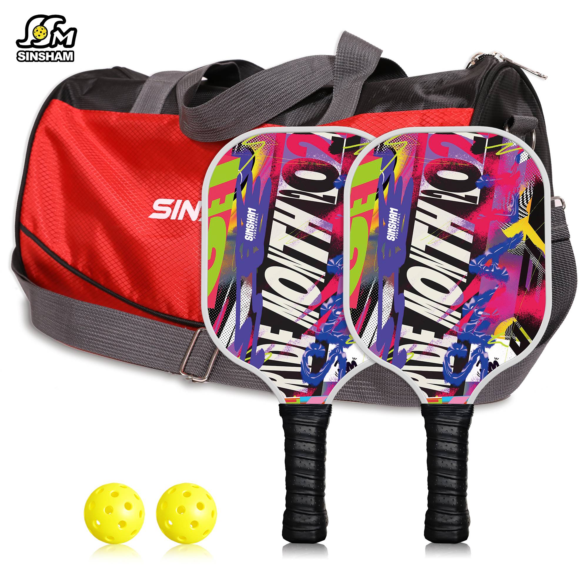 Fashion letters 2 racket set loading 1 handbag and 2 goals